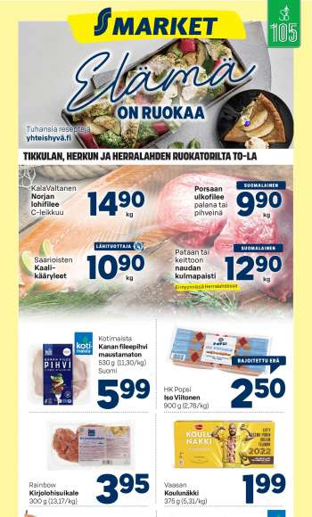 S-market tarjoukset  - 23.09.2022 - 25.09.2022.