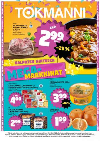 Tokmanni tarjoukset  - 26.09.2022 - 28.09.2022.