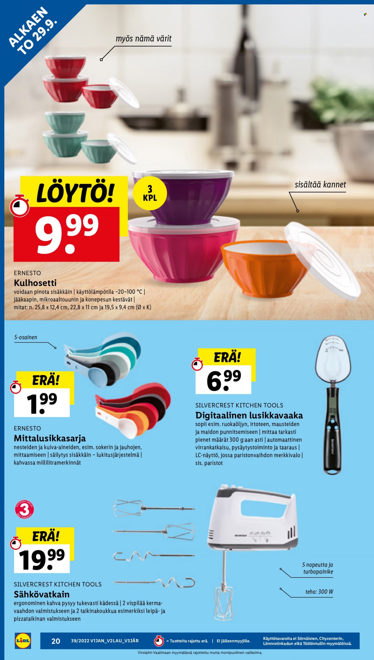 Lidl tarjoukset - 29.09.2022 - 05.10.2022. Sivu 20
