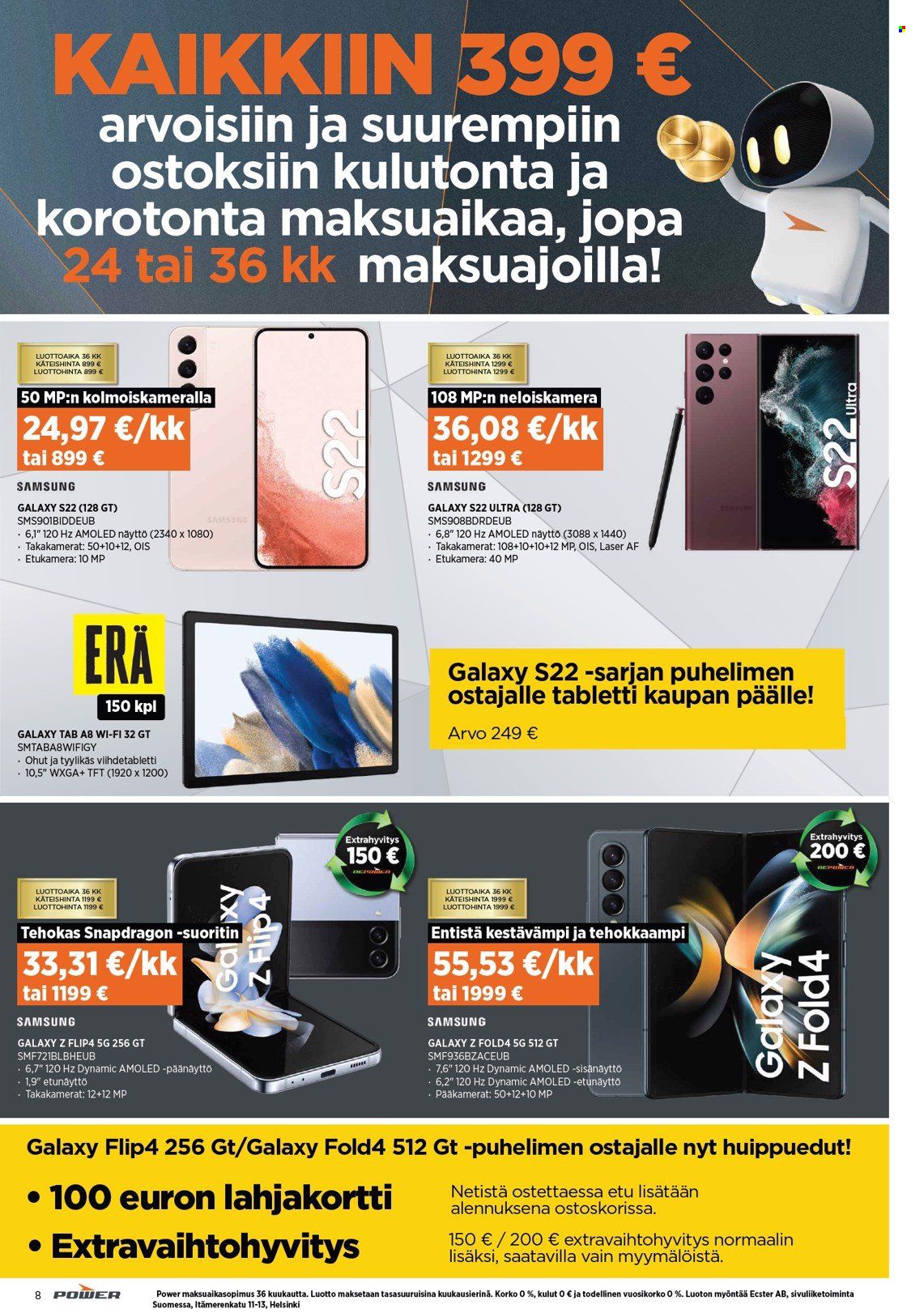 thumbnail - Power tarjoukset  - 26.09.2022 - 02.10.2022 - Tarjoustuotteet - Samsung, Samsung Galaxy. Sivu 14.