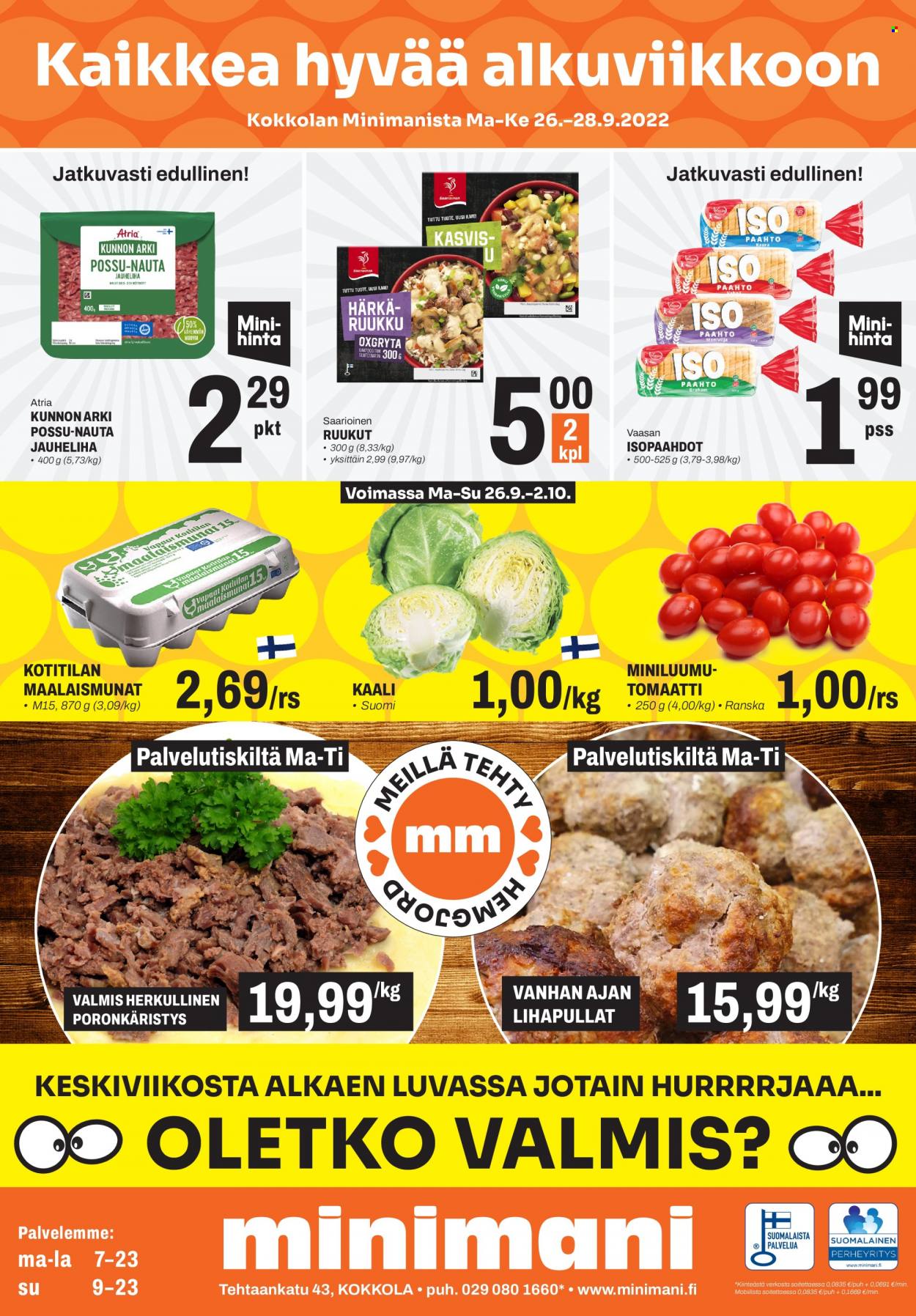 Minimani tarjoukset - 26.09.2022 - 28.09.2022. Sivu 1