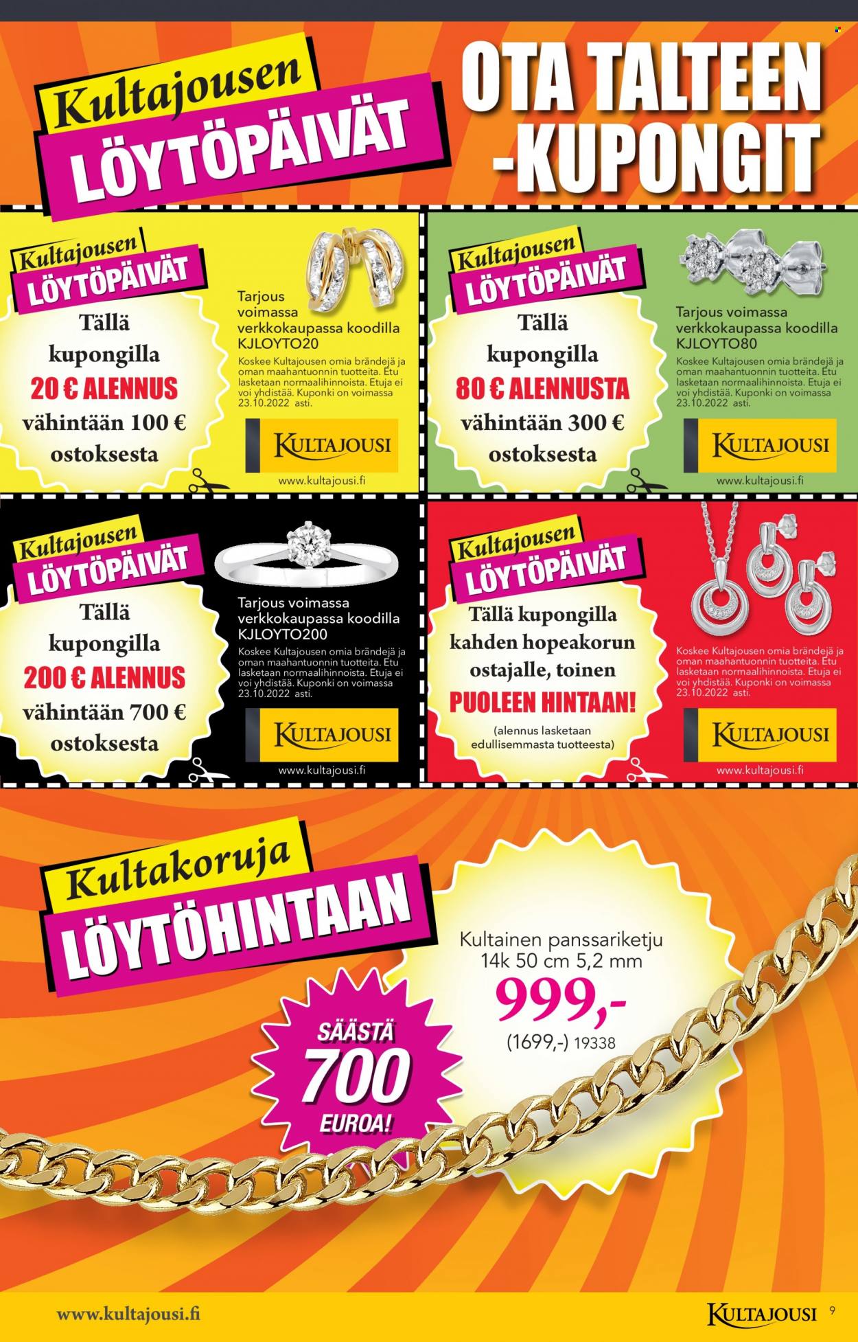 Kultajousi tarjoukset - 27.09.2022 - 23.10.2022. Sivu 9