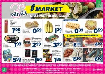 S-market tarjoukset  - 28.09.2022 - 02.10.2022.