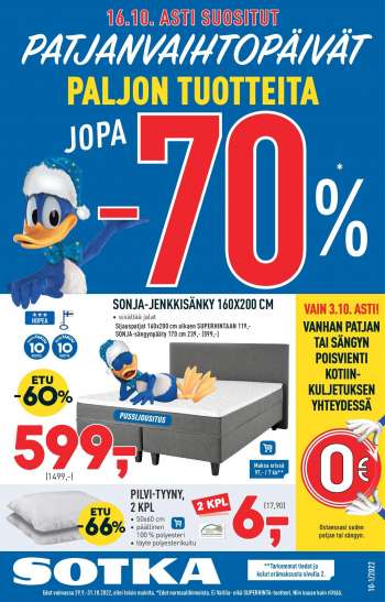 Sotka tarjoukset  - 29.09.2022 - 31.10.2022.