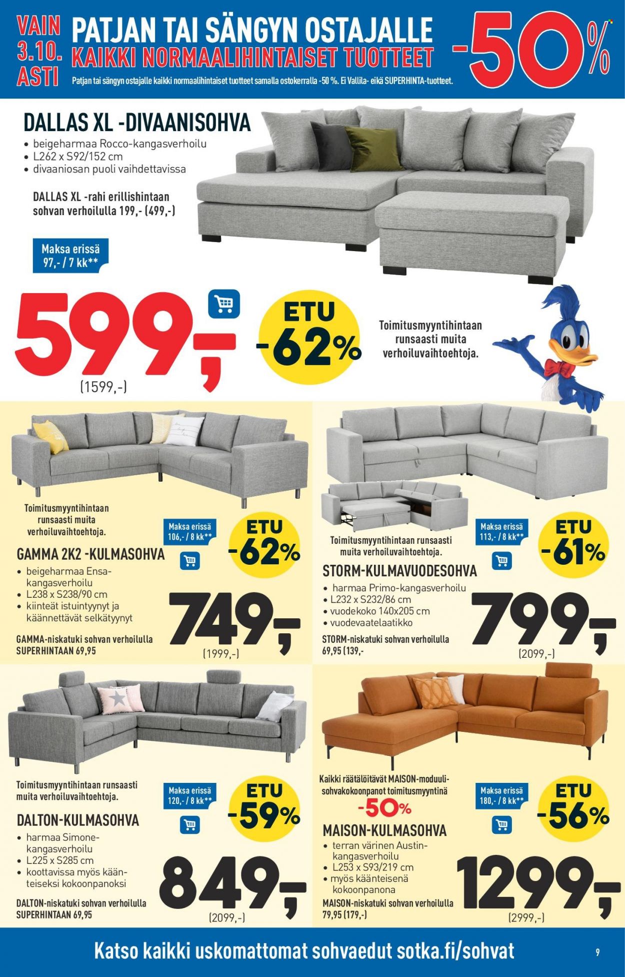 Sotka tarjoukset. Sivu 9