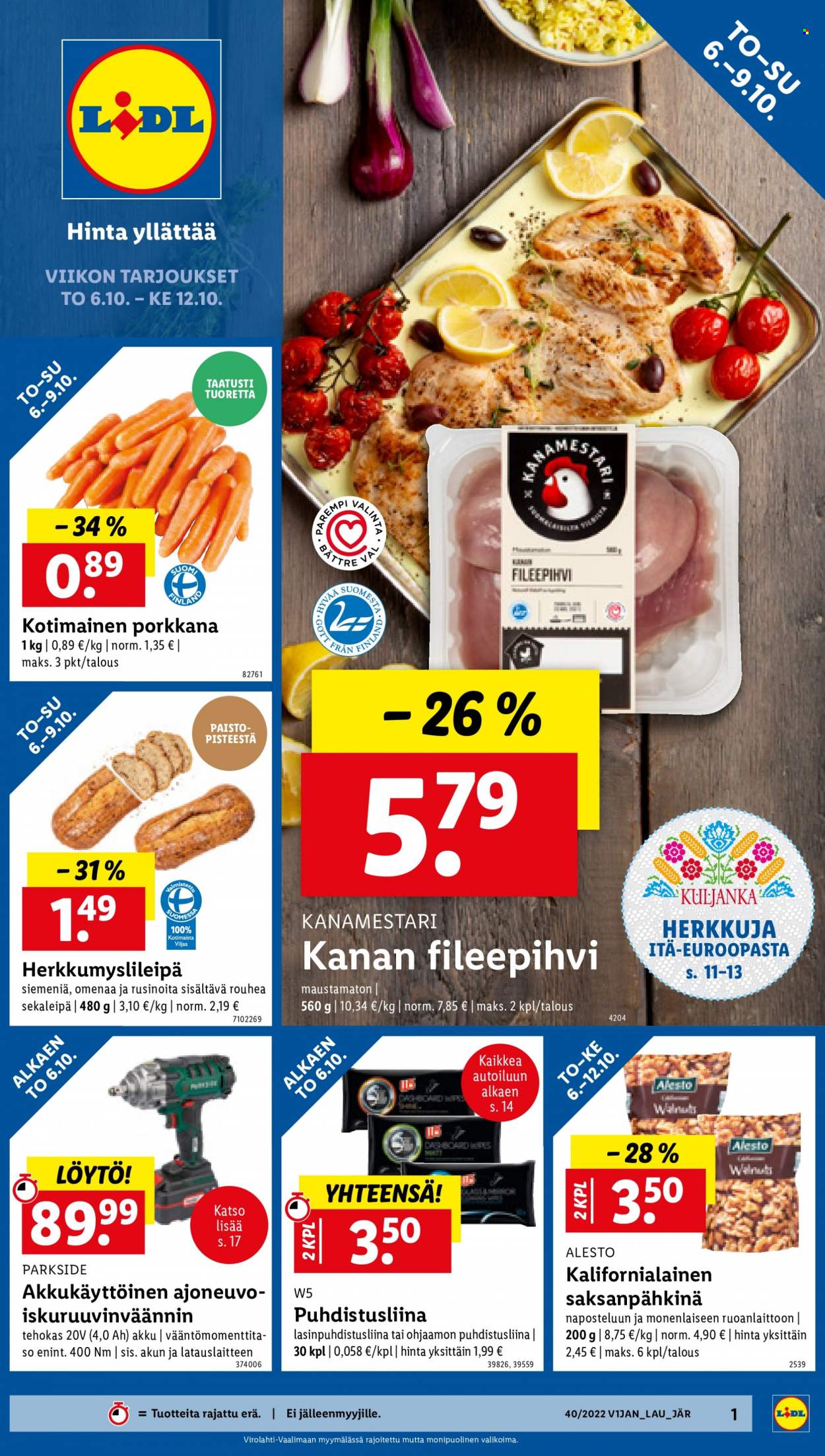 Lidl tarjoukset - 06.10.2022 - 12.10.2022. Sivu 1