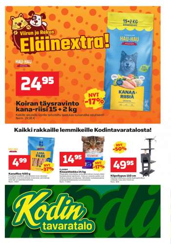 Kodintavaratalo tarjoukset  - 03.10.2022 - 12.10.2022.