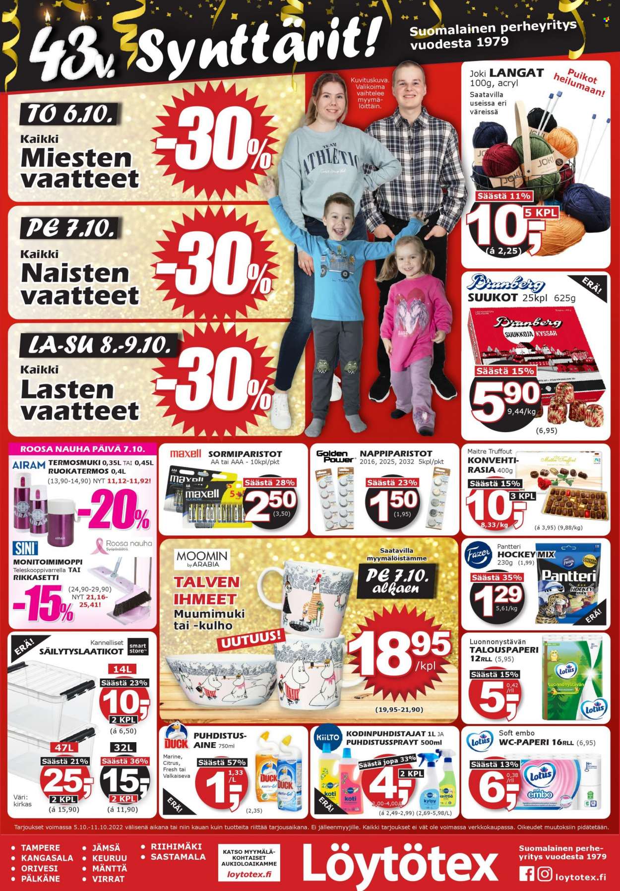 Löytötex tarjoukset - 05.10.2022 - 11.10.2022. Sivu 1