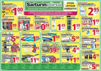 Saiturinpörssi tarjoukset  - 09.10.2022 - 15.10.2022.