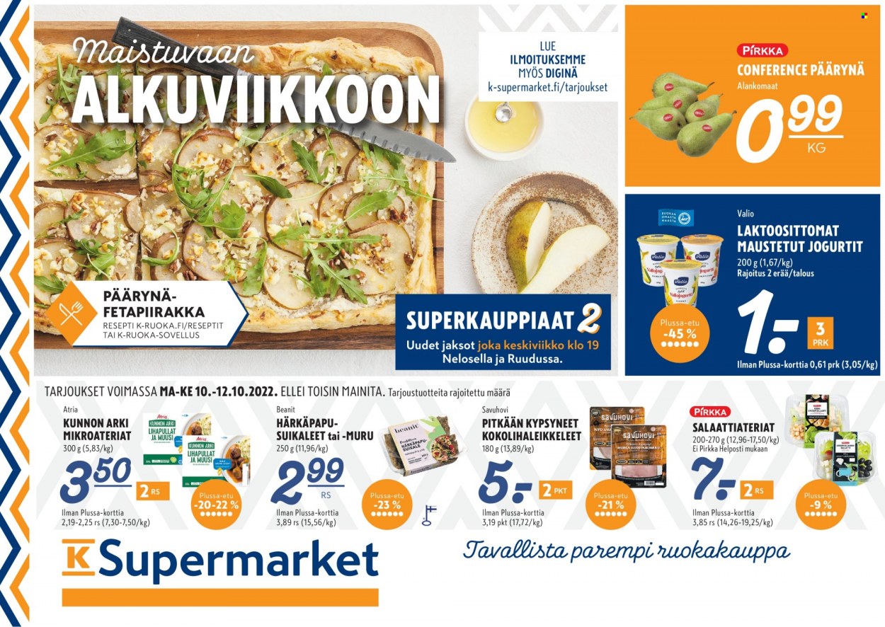 K-Supermarket tarjoukset - 10.10.2022 - 12.10.2022. Sivu 1