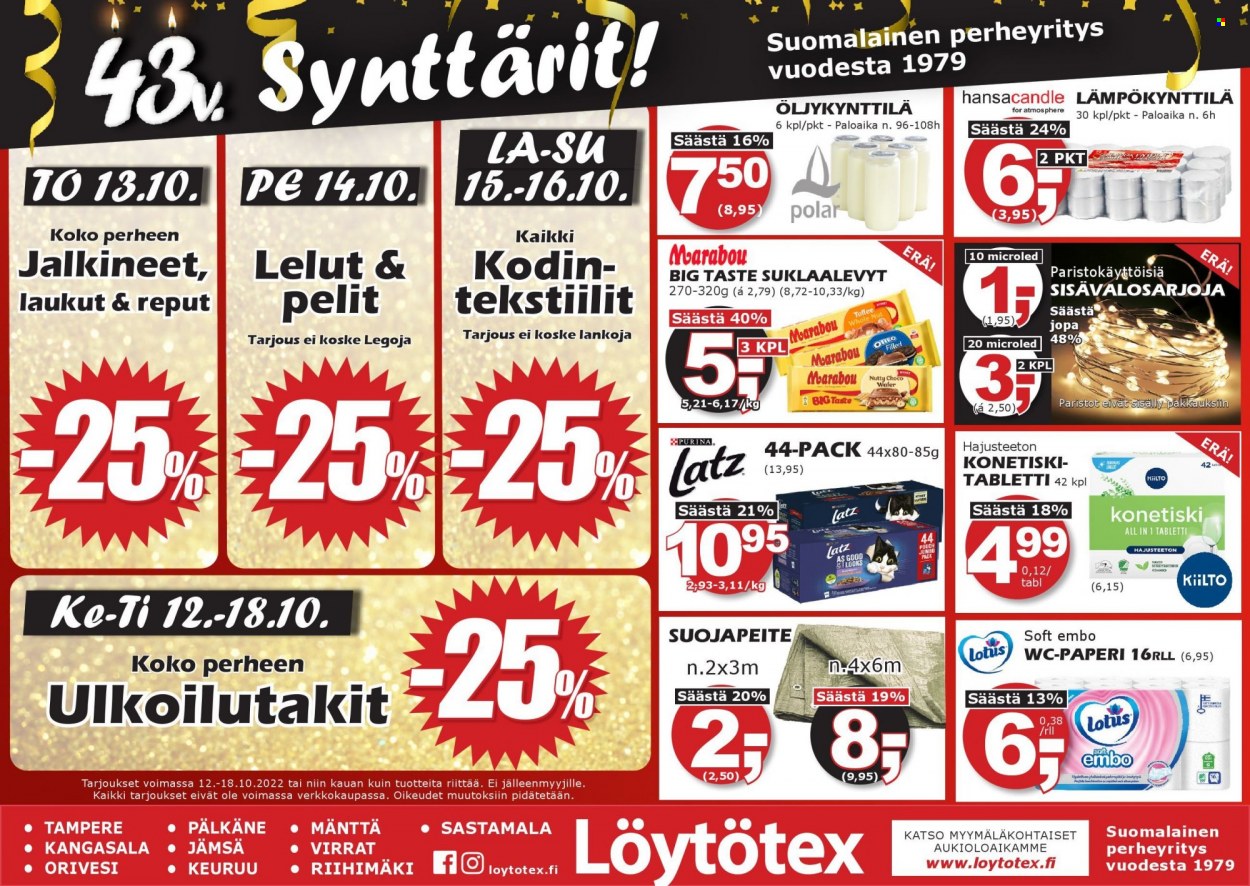 Löytötex tarjoukset - 12.10.2022 - 18.10.2022. Sivu 1