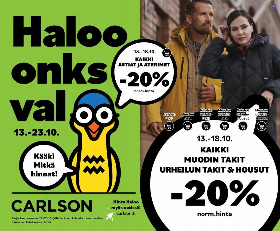 Carlson tarjoukset - 13.10.2022 - 23.10.2022. Sivu 1