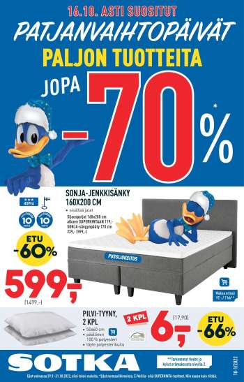 Sotka tarjoukset  - 29.09.2022 - 31.10.2022.