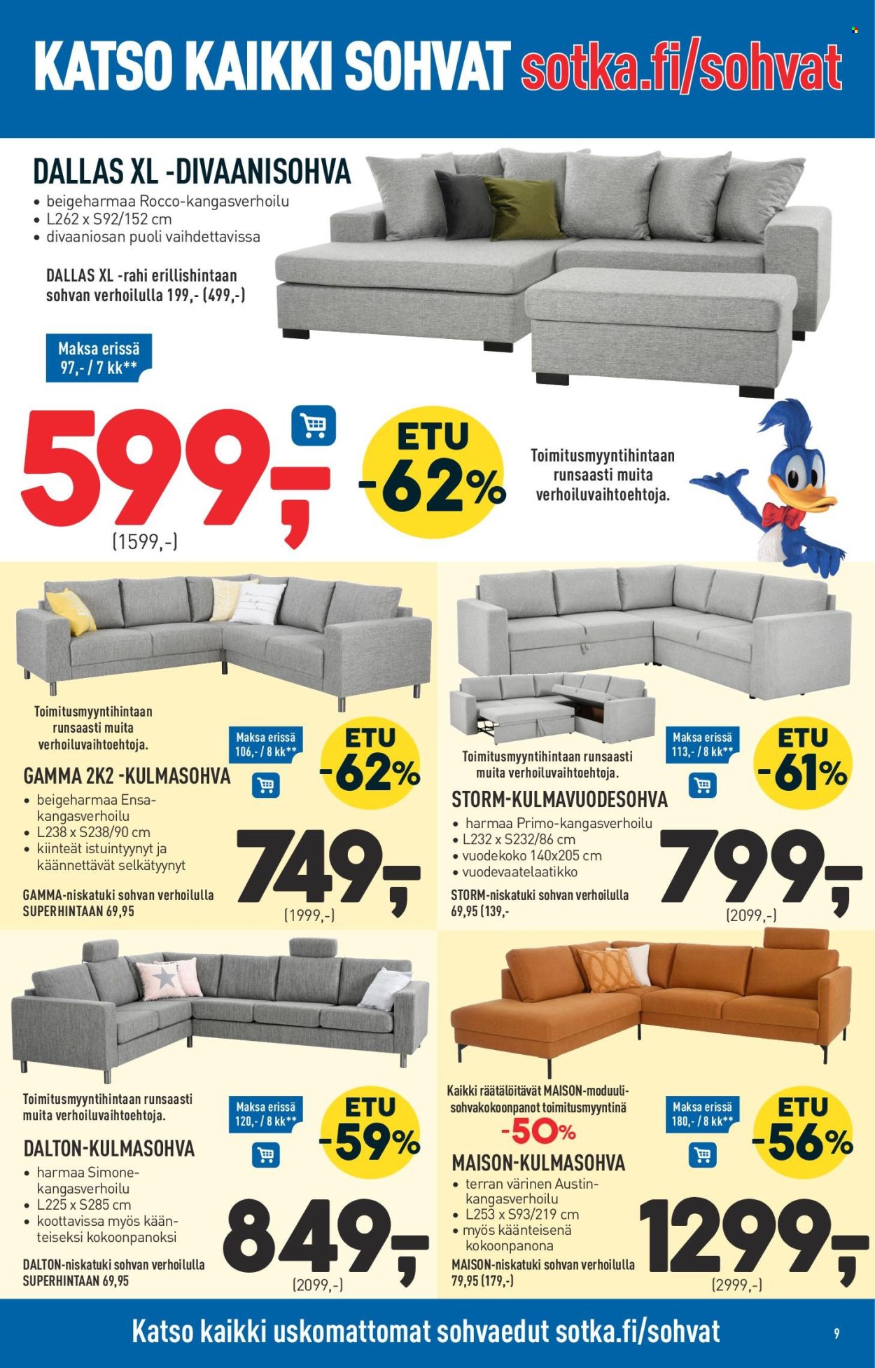 Sotka tarjoukset. Sivu 9