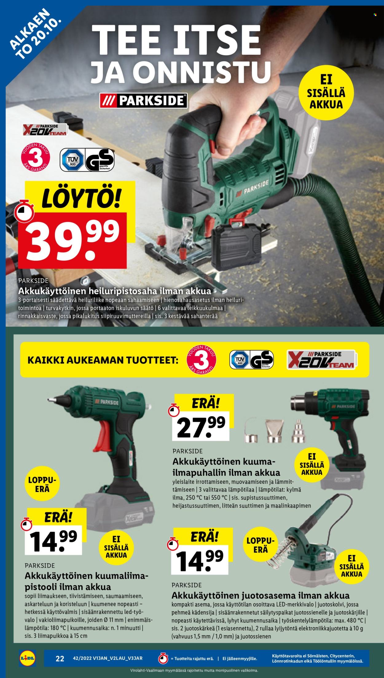 Lidl tarjoukset - 20.10.2022 - 26.10.2022. Sivu 22