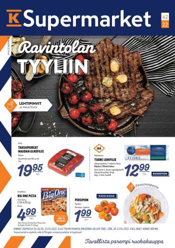 K-Supermarket tarjoukset  - 20.10.2022 - 23.10.2022.