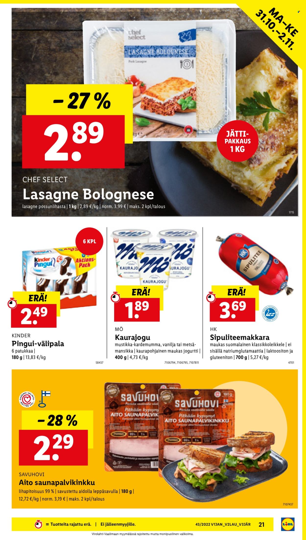 Lidl tarjoukset - 27.10.2022 - 02.11.2022. Sivu 21