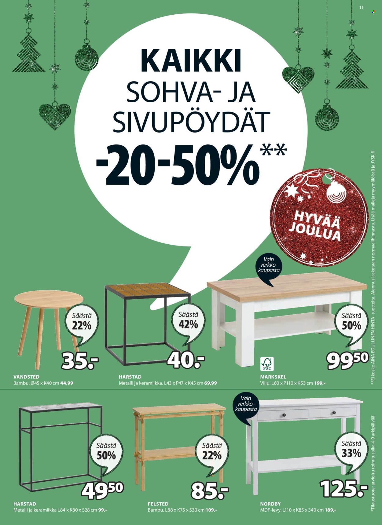 JYSK tarjoukset - 24.10.2022 - 30.10.2022. Sivu 11