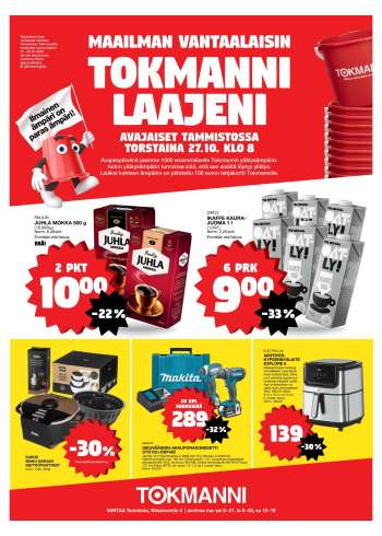 Tokmanni tarjoukset  - 27.10.2022 - 30.10.2022.