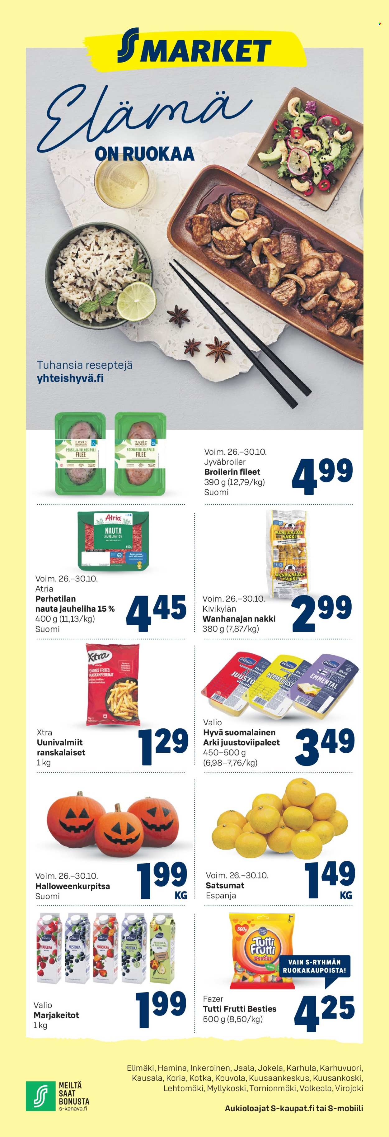 S-market tarjoukset - 26.10.2022 - 30.10.2022. Sivu 1