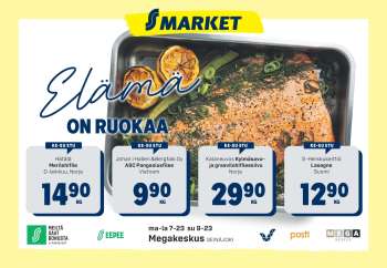 S-market tarjoukset  - 26.10.2022 - 30.10.2022.