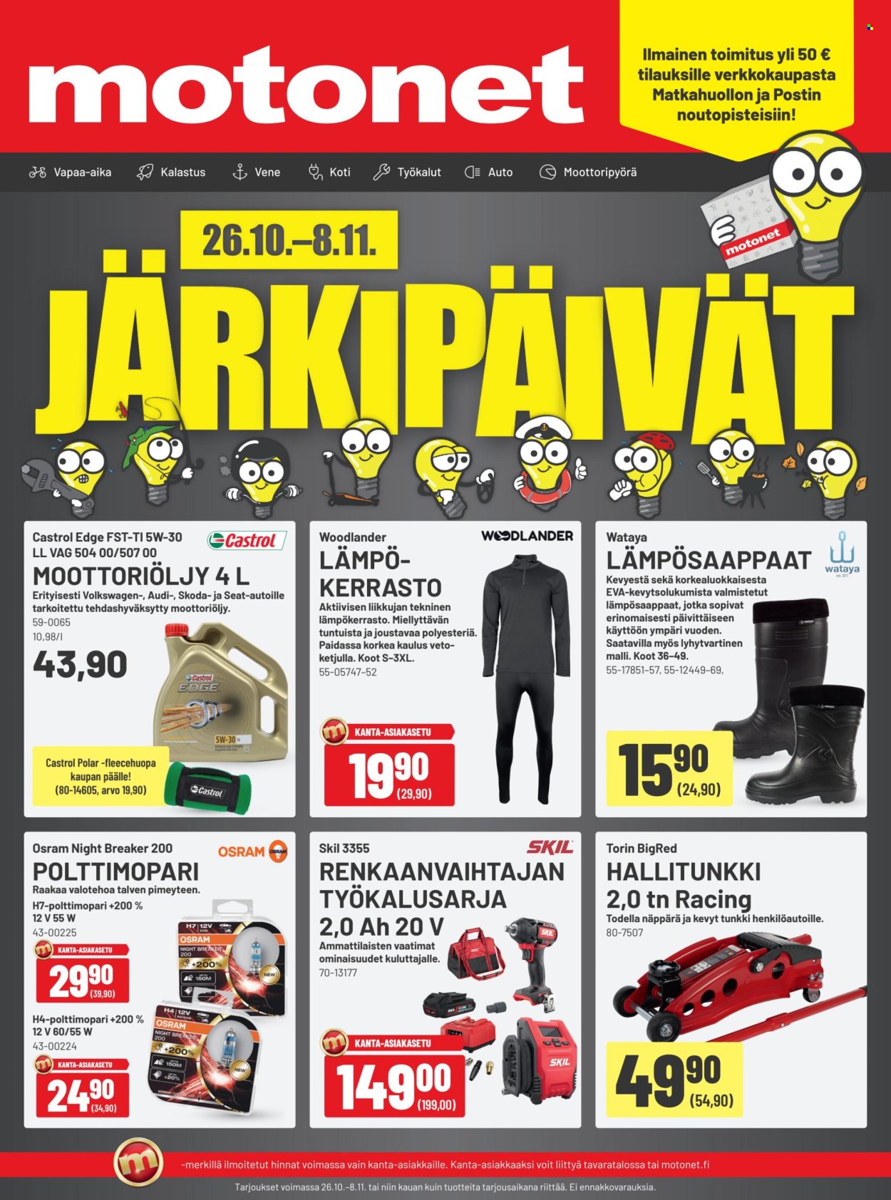 Motonet tarjoukset - 26.10.2022 - 08.11.2022. Sivu 1