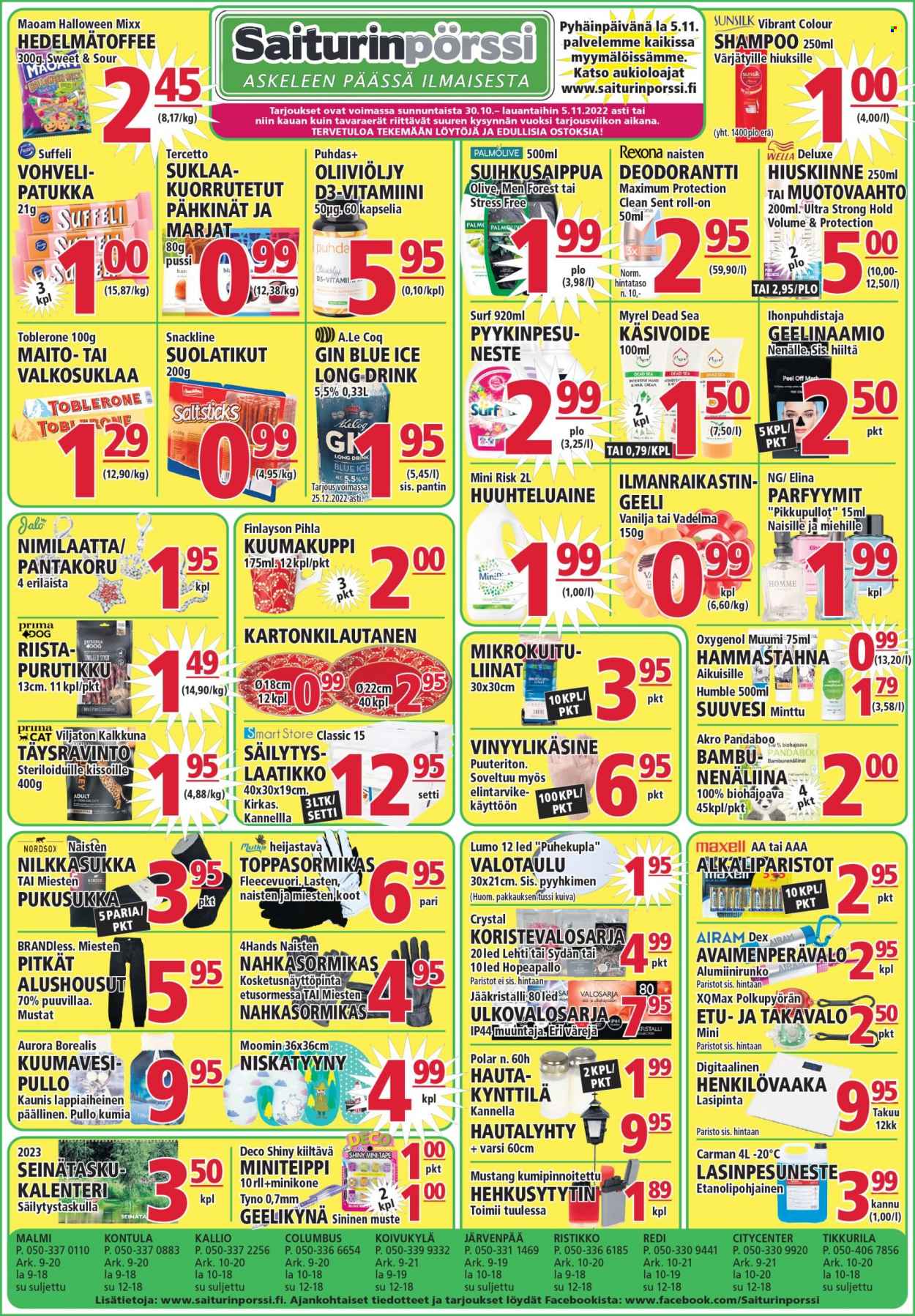 Saiturinpörssi tarjoukset - 30.10.2022 - 05.11.2022. Sivu 1