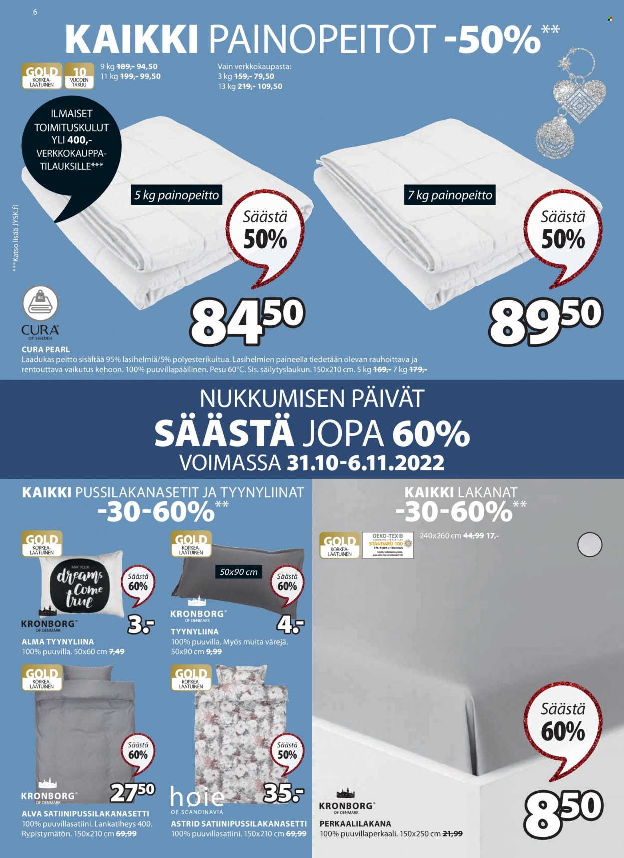 JYSK tarjoukset - 31.10.2022 - 06.11.2022. Sivu 6