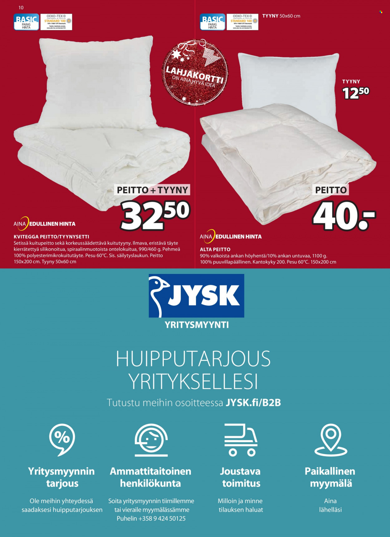 JYSK tarjoukset - 31.10.2022 - 06.11.2022. Sivu 10