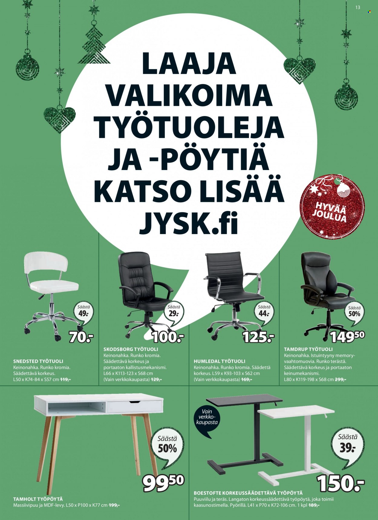 JYSK tarjoukset - 31.10.2022 - 06.11.2022. Sivu 13