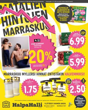 HalpaHalli tarjoukset  - 02.11.2022 - 08.11.2022.
