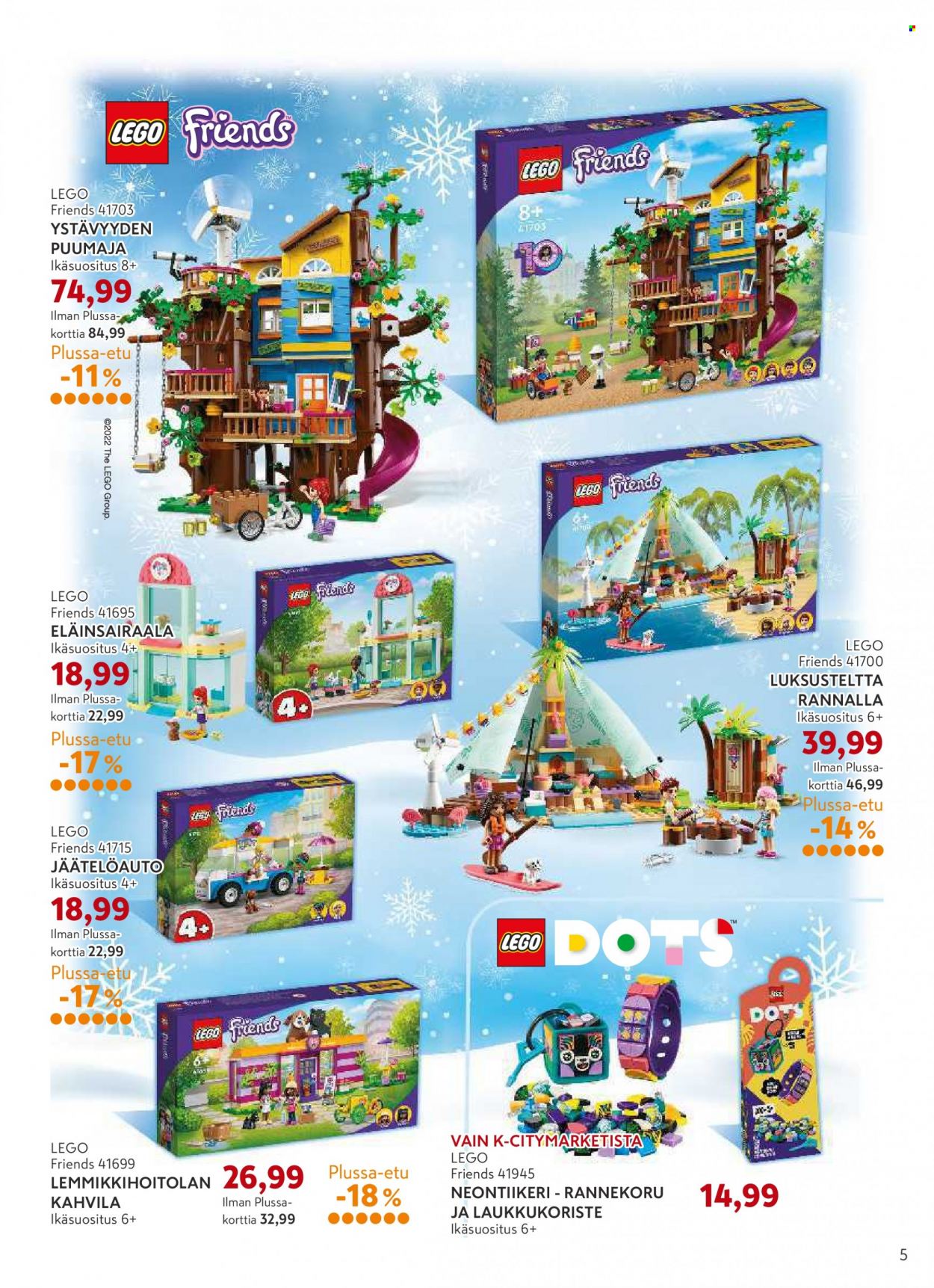 thumbnail - K-citymarket tarjoukset  - 02.11.2022 - 20.12.2022 - Tarjoustuotteet - LEGO Friends, LEGO. Sivu 5.