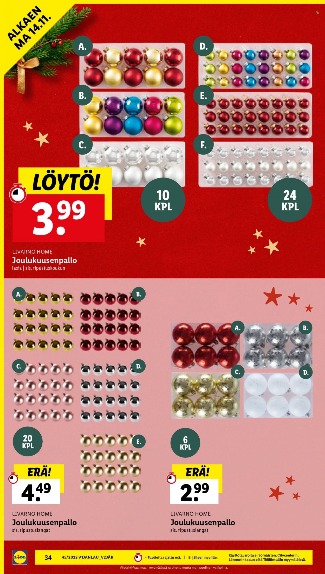 Lidl tarjoukset - 10.11.2022 - 16.11.2022. Sivu 34
