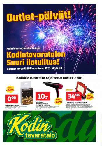 Kodintavaratalo tarjoukset  - 07.11.2022 - 16.11.2022.
