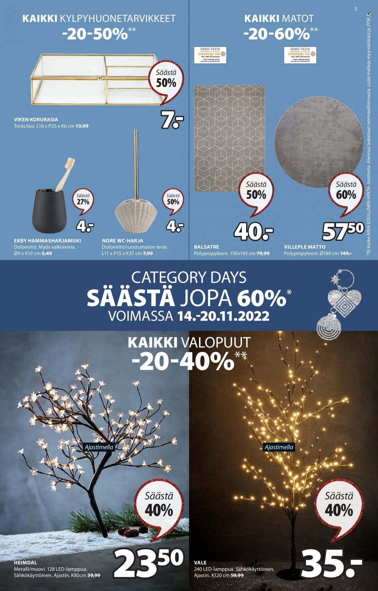 JYSK tarjoukset - 14.11.2022 - 20.11.2022. Sivu 3