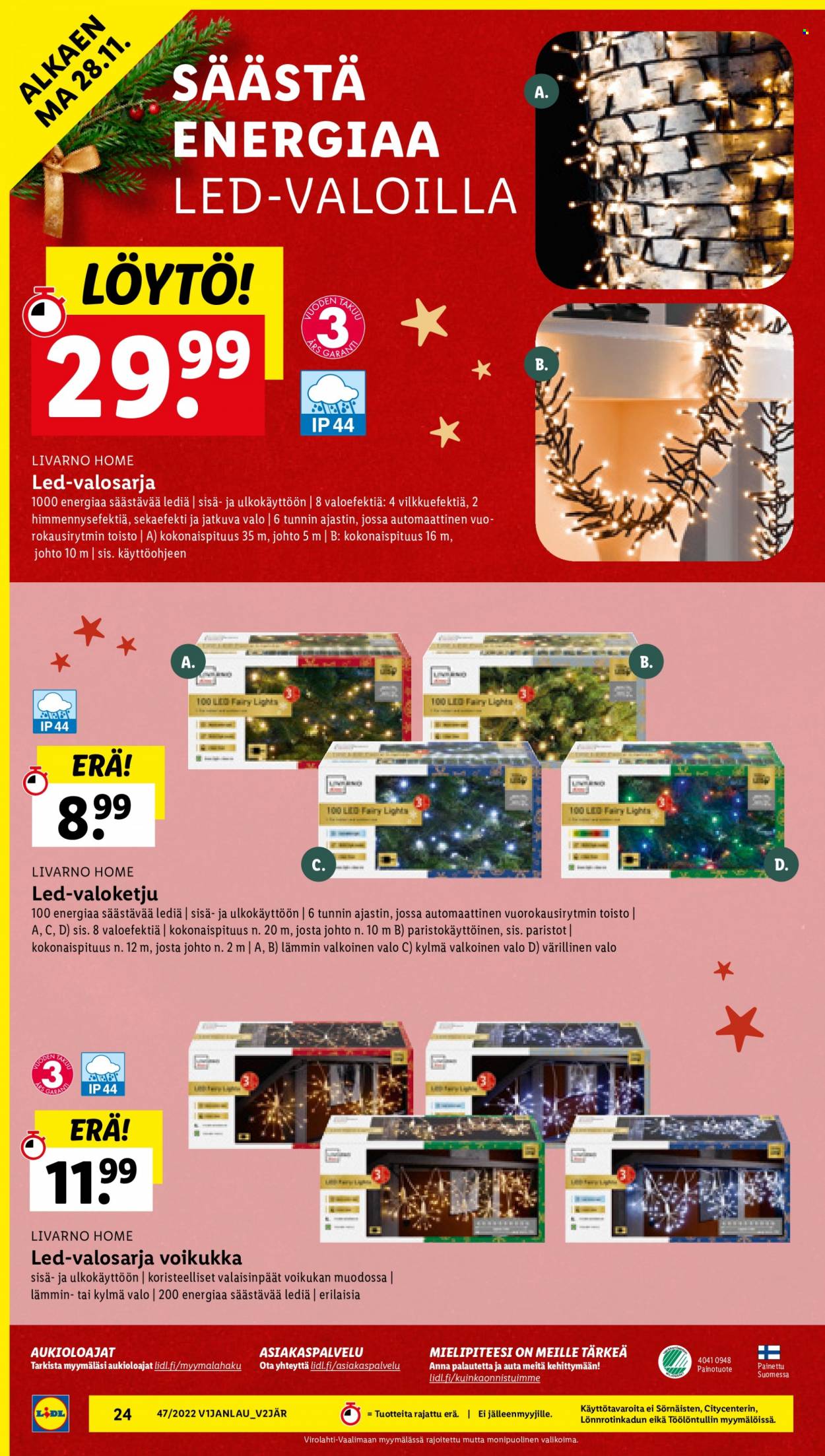 Lidl tarjoukset - 21.11.2022 - 30.11.2022. Sivu 24