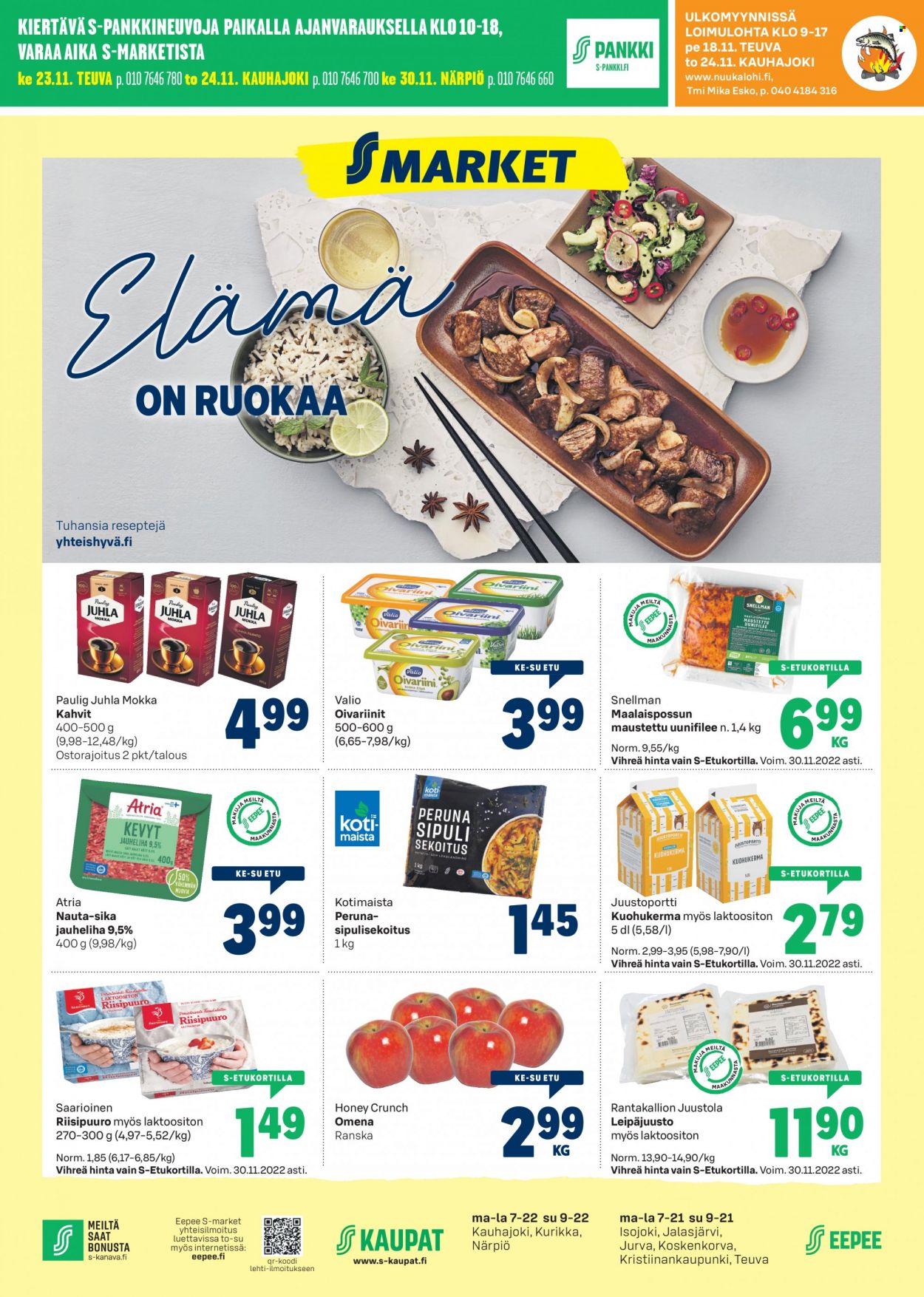 S-market tarjoukset - 16.11.2022 - 20.11.2022. Sivu 1