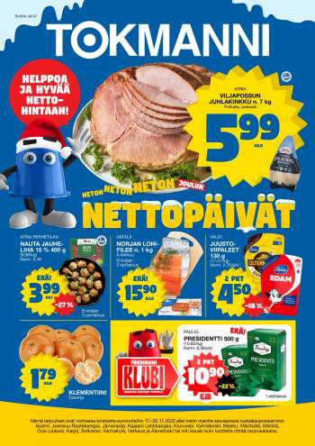 Tokmanni tarjoukset  - 17.11.2022 - 20.11.2022.