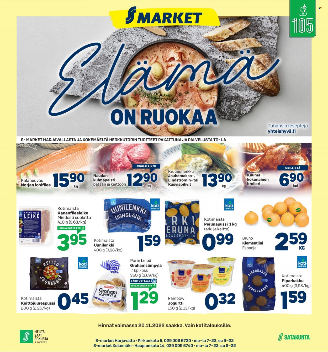 S-market tarjoukset - 17.11.2022 - 20.11.2022. Sivu 1