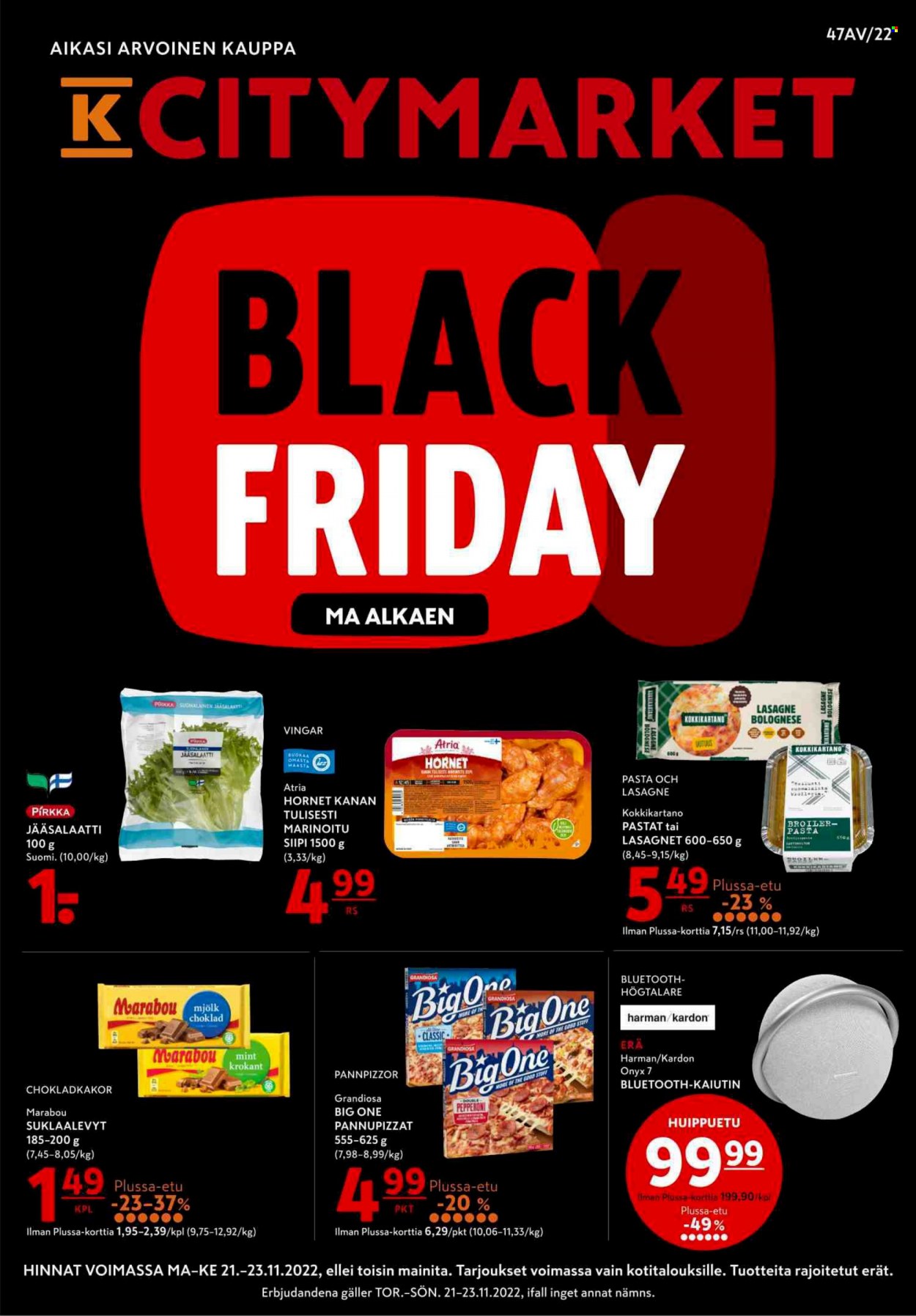 K-citymarket tarjoukset - 21.11.2022 - 27.11.2022. Sivu 1