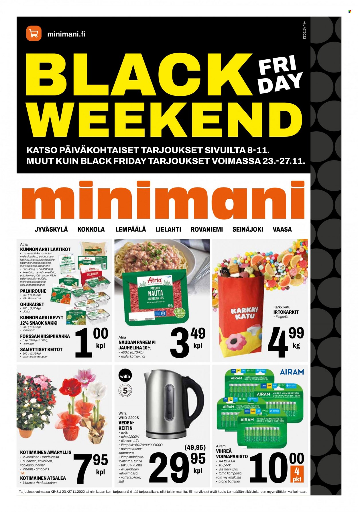 Minimani tarjoukset - 23.11.2022 - 27.11.2022. Sivu 1