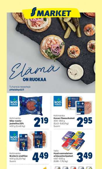 S-market tarjoukset  - 23.11.2022 - 27.11.2022.