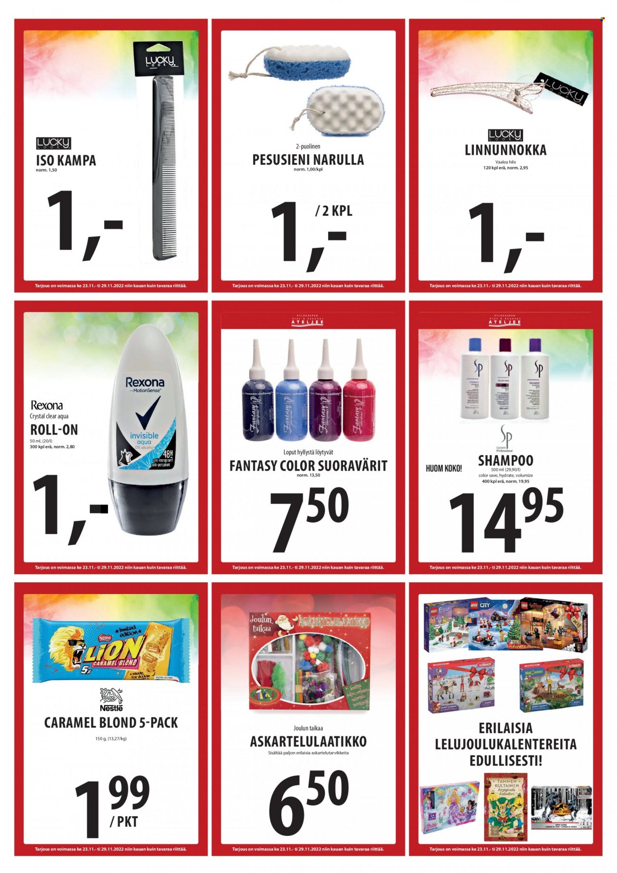 thumbnail - Tuuri tarjoukset  - 23.11.2022 - 29.11.2022 - Tarjoustuotteet - shampoo, roll-on, joulukalenteri, lelujoulukalenteri. Sivu 17.