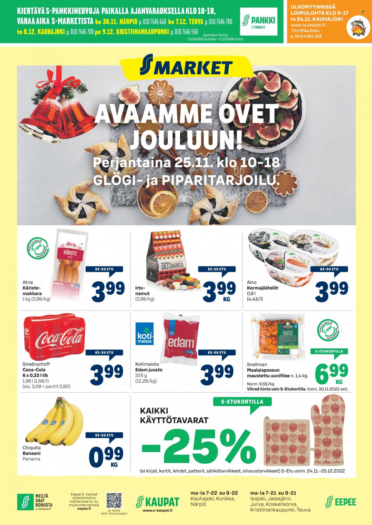 S-market tarjoukset - 23.11.2022 - 27.11.2022. Sivu 1