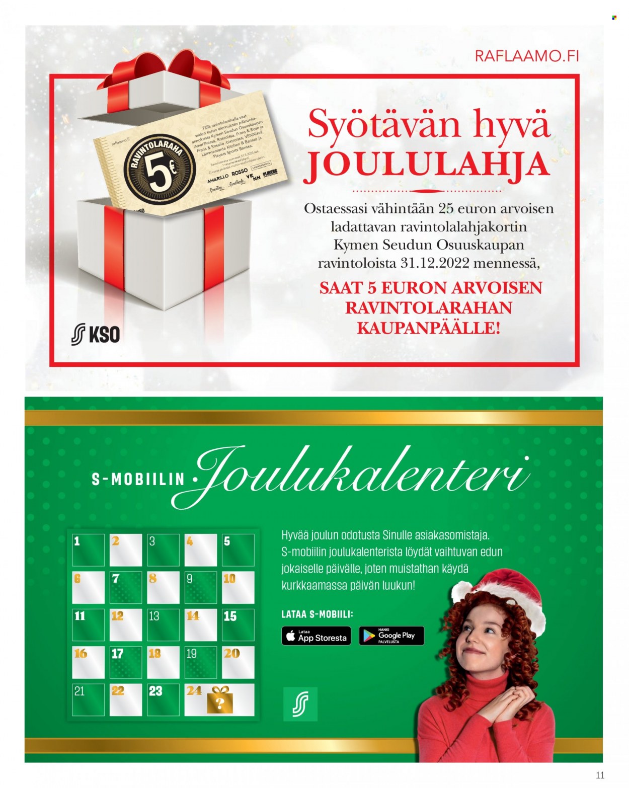 thumbnail - Prisma tarjoukset  - 01.12.2022 - 31.12.2022 - Tarjoustuotteet - joulukalenteri. Sivu 11.