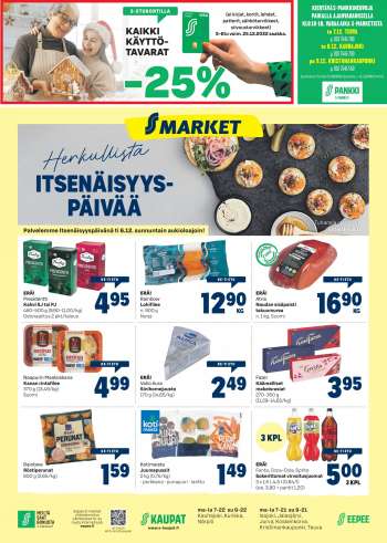 S-market tarjoukset  - 30.11.2022 - 04.12.2022.