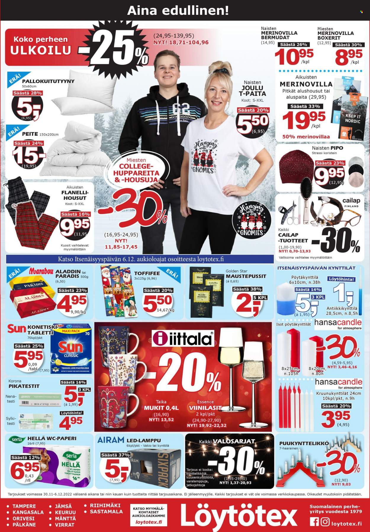 Löytötex tarjoukset - 30.11.2022 - 06.12.2022. Sivu 1