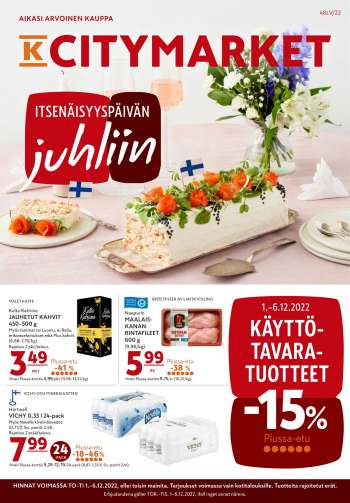 K-citymarket tarjoukset  - 01.12.2022 - 07.12.2022.