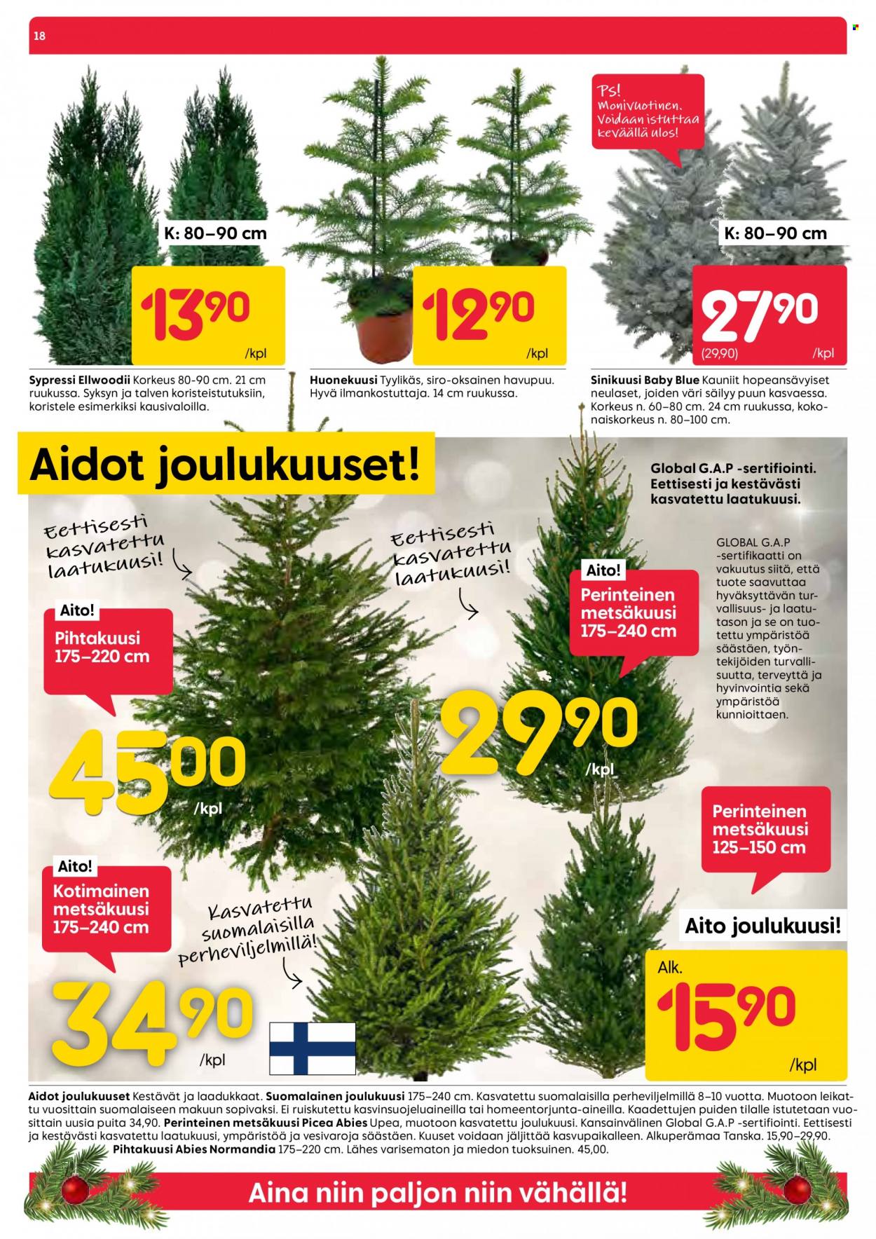 thumbnail - Rusta tarjoukset  - 01.12.2022 - 06.12.2022 - Tarjoustuotteet - joulukuusi, puun. Sivu 18.