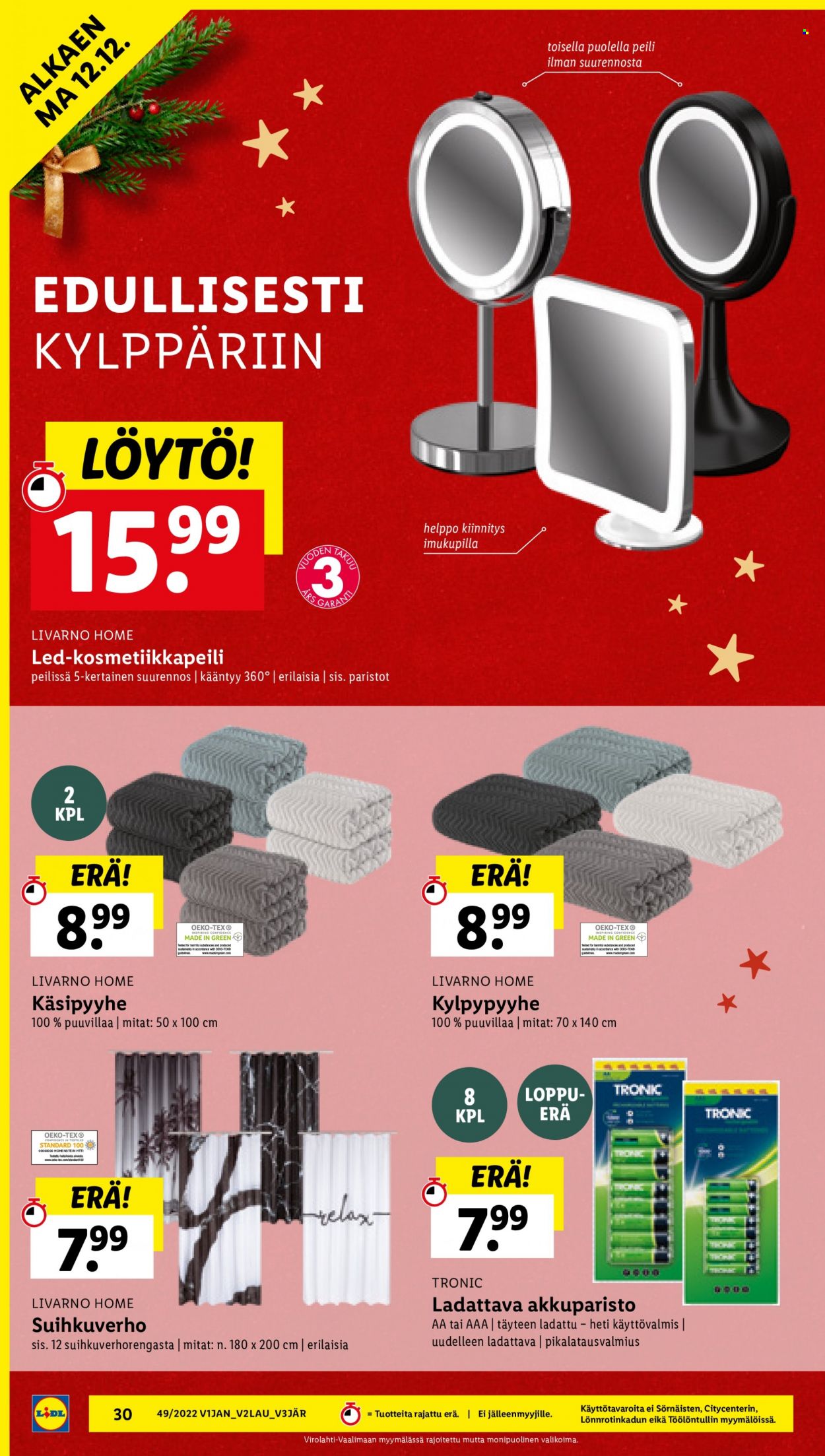 Lidl tarjoukset - 08.12.2022 - 14.12.2022. Sivu 30